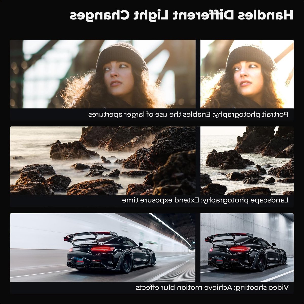 Variabel Neutraal Grijsfilter ND2-ND400 (1-9 Stop) van Optisch Glas met 28 Lagen Nano Coating voor Professionele Fotografie