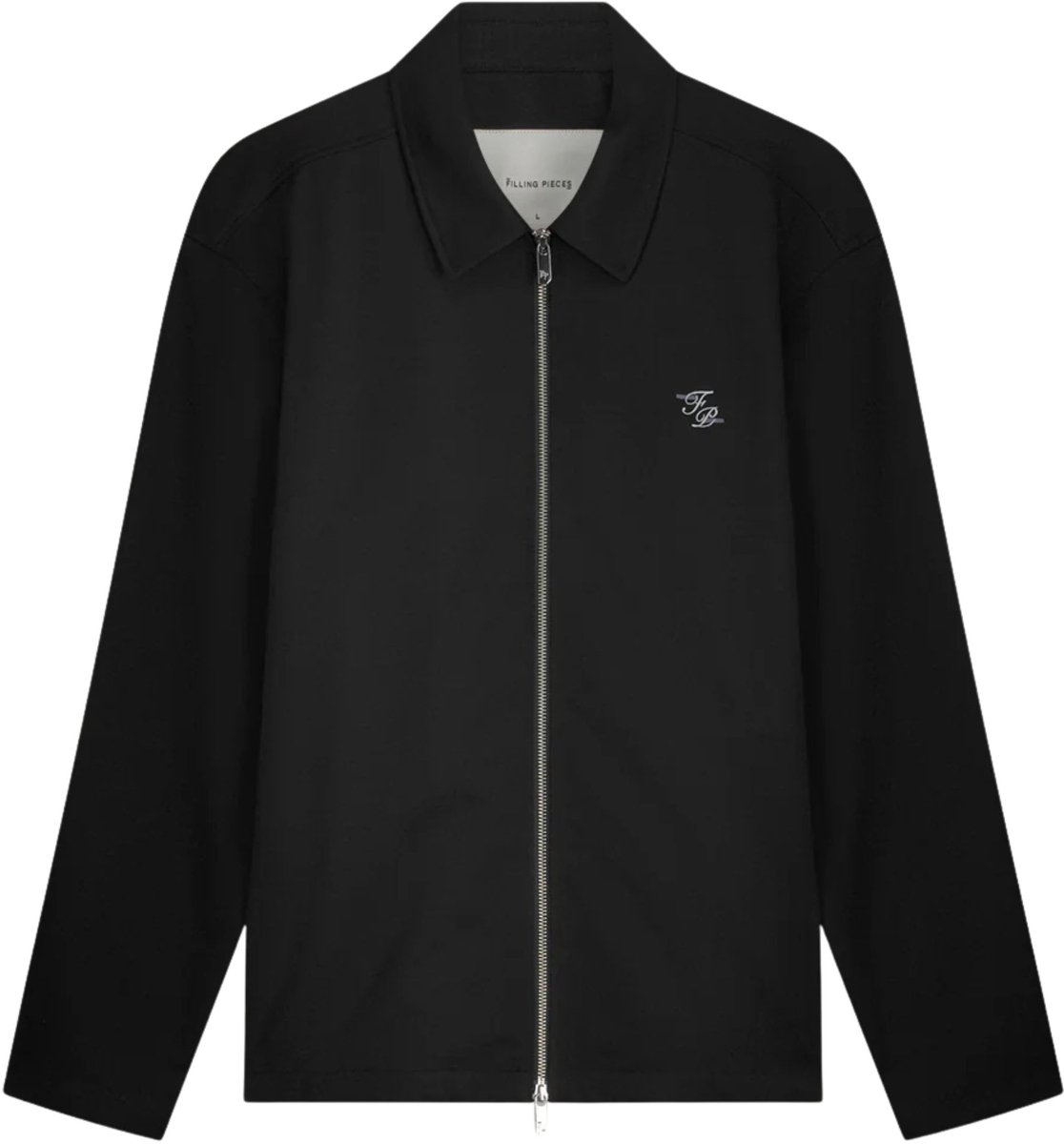 Filling Pieces - Jas Zwart Filling Pieces 422560500247 Jackets Zwart Coach Jacket Twill Wool