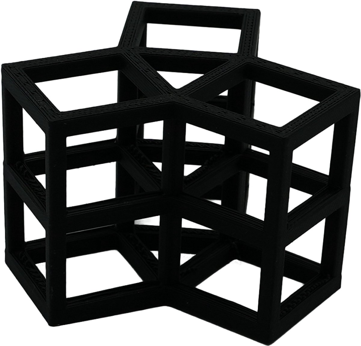 Kuva Garnalen Hotel M – 3D Geprinte Schuilplaats voor Garnalen – 6x6x4cm Zwart