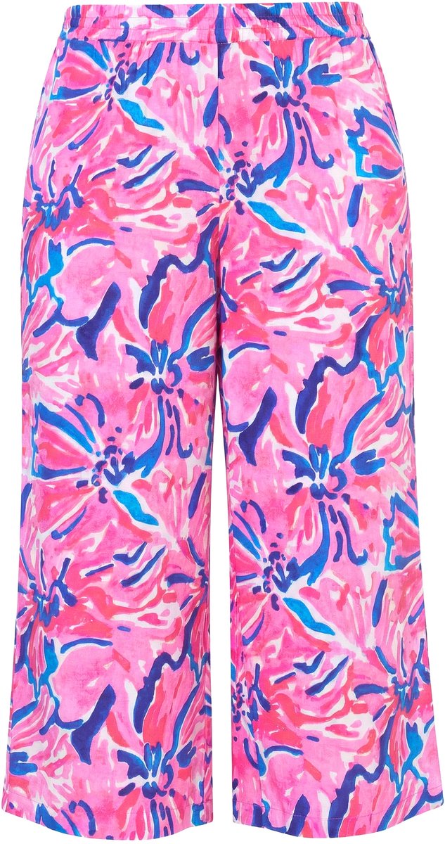 Angel of Style - Dames - Culottes wijd rechte pijp all-over patroon - Flamingo - Maat 50