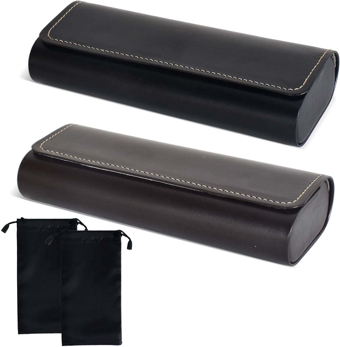 Duurzame Hardcase voor Zonnebrillen met 2 Opbergcompartimenten, Ideaal voor Reizen en Bescherming van Zonnebrillen
