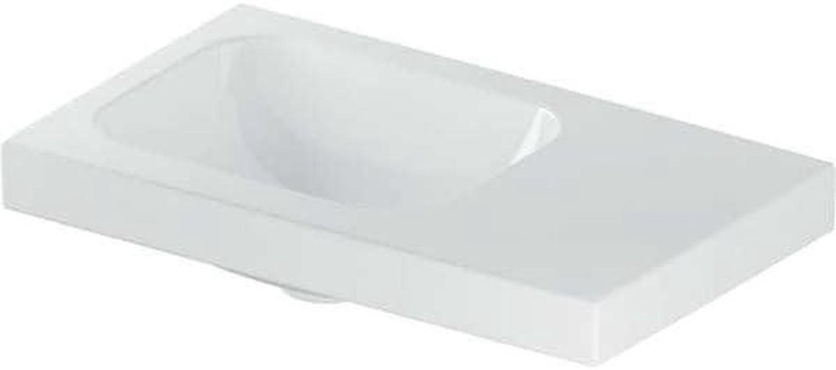 Wastafel - Fonteintje Handdouche - Hygiënisch Werken - Asymmetrisch Design - 53 cm breed - Wit