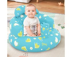 Opblaasbare Baby Stoel - Zomerstoel Kinderstoel - Zelfstandig Zitten Leren - Ingebouwde Luchtpomp - 49x49x35cm - Blauw
