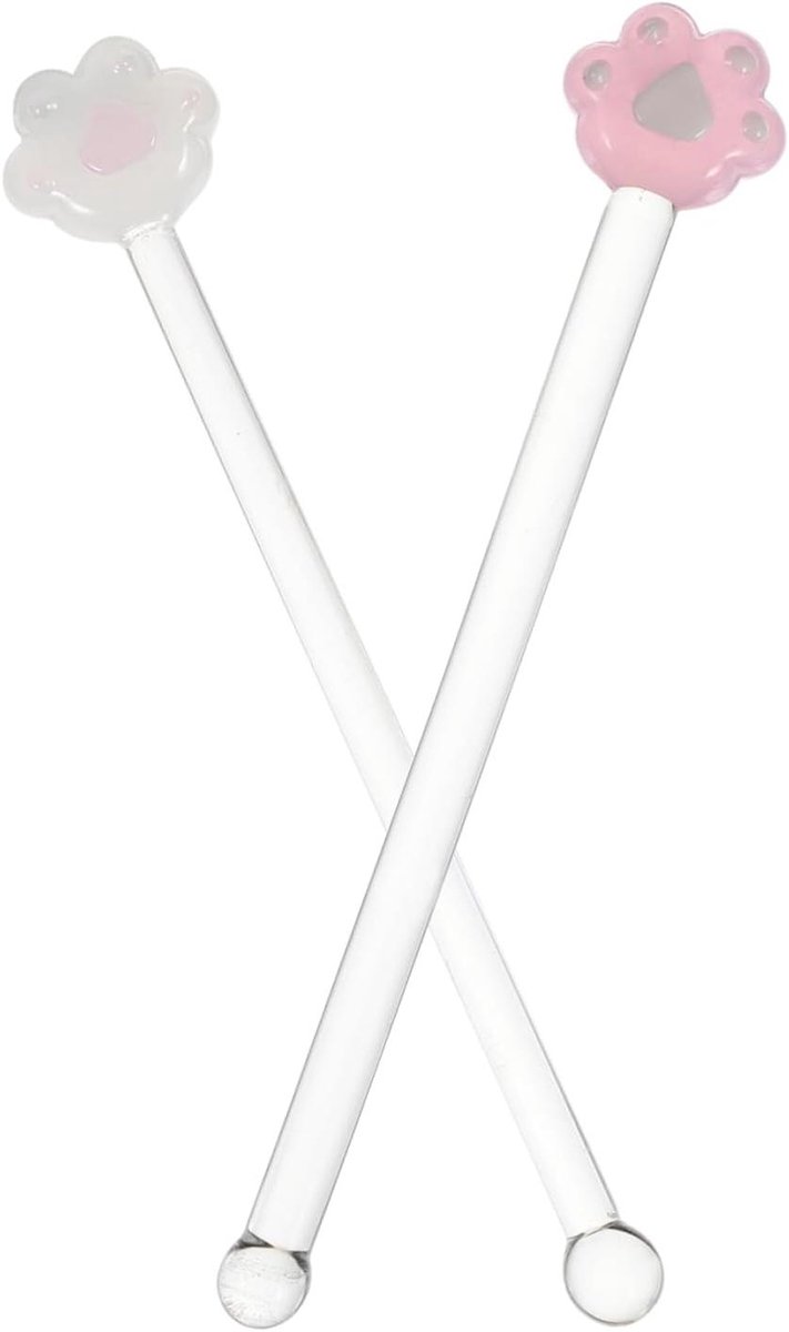Roerstaafjes Glas - Mixer Lepel - Dranken Mengen - Antislip Ontwerp - 15.5 cm - Gekleurd