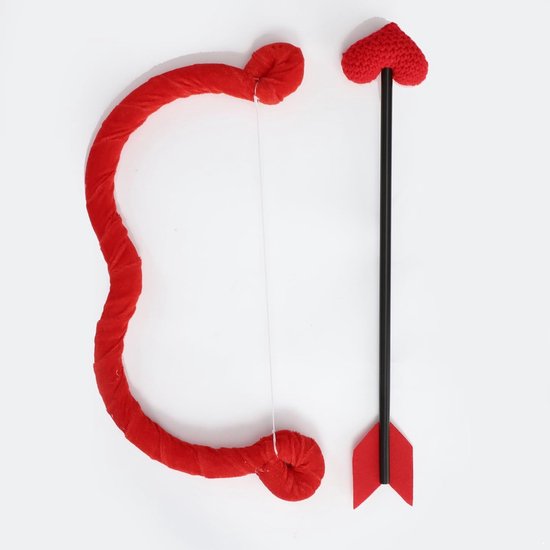 Cupido Kostuum - Liefdespijl Set - Themafeest Aankleding - Compleet met Boog - 44 cm Pijl - Rood — afbeelding 5