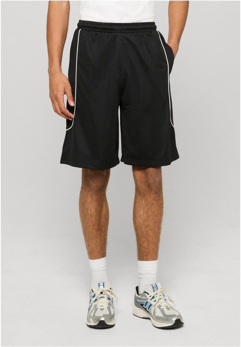 Urban Classics Piping Mesh Shorts Heren Shorts – XXL Zwart