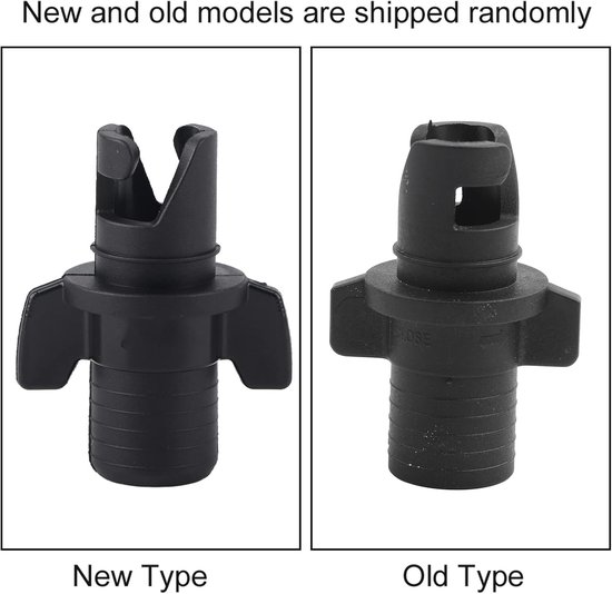 Ventiel Adapter - Pompslang Schroef - Boot Opblazen - Met Rubberen Ringen - 5.8 cm Lengte - Zwart — afbeelding 5