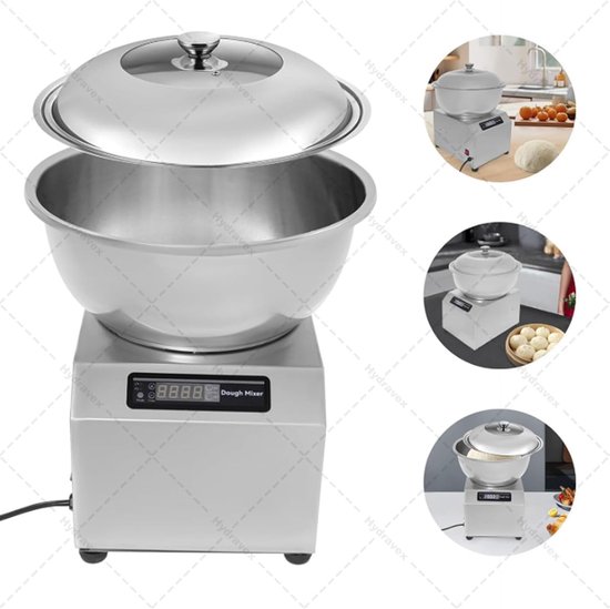 Deegkneder Machine - Deegmixer Elektrisch - Brood Deeg Maken - 5kg Capaciteit - 12 kg - Zilver — afbeelding 5
