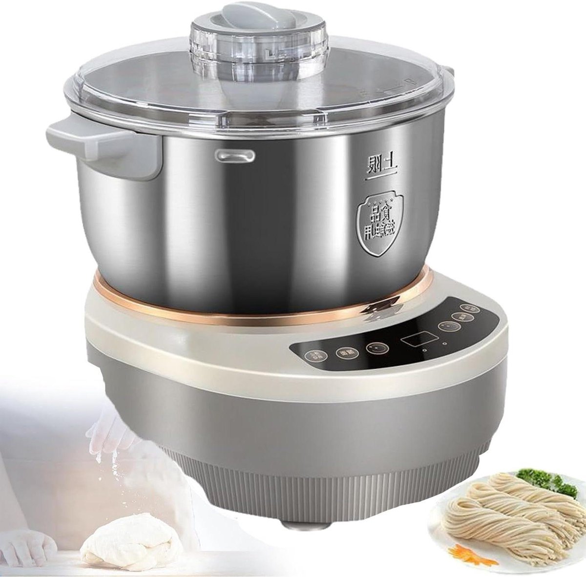 Deegmachine met Fermentatie - Bloemmixer Kneedmachine - Bakken Thuis - Constante Temperatuur Fermentatie - 7L - Zilver