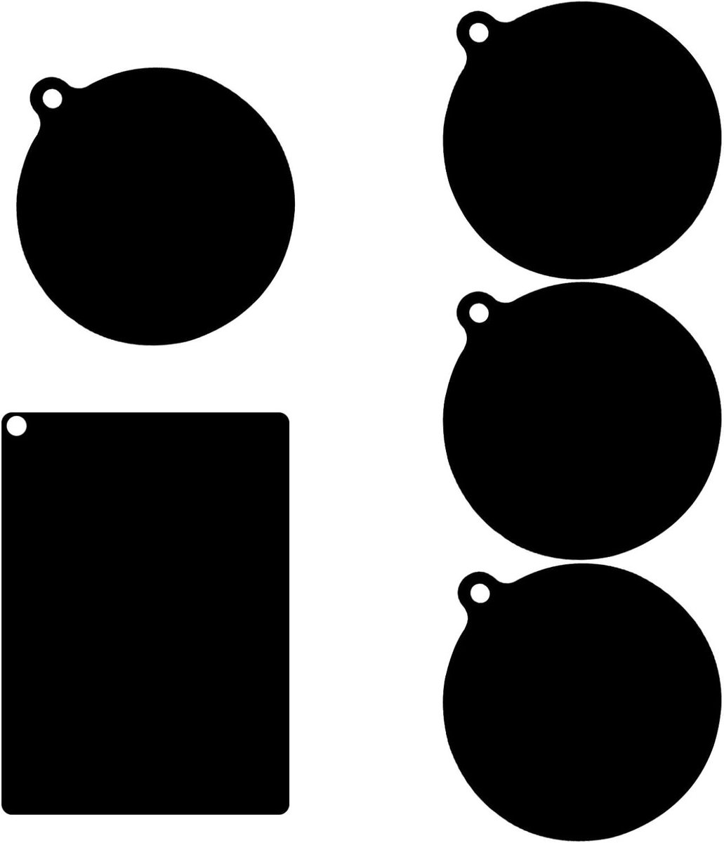 Set van 5 keramische kookplaatdeksels, inductieplaat beschermers, vlamvertragende pads voor keukengebruik