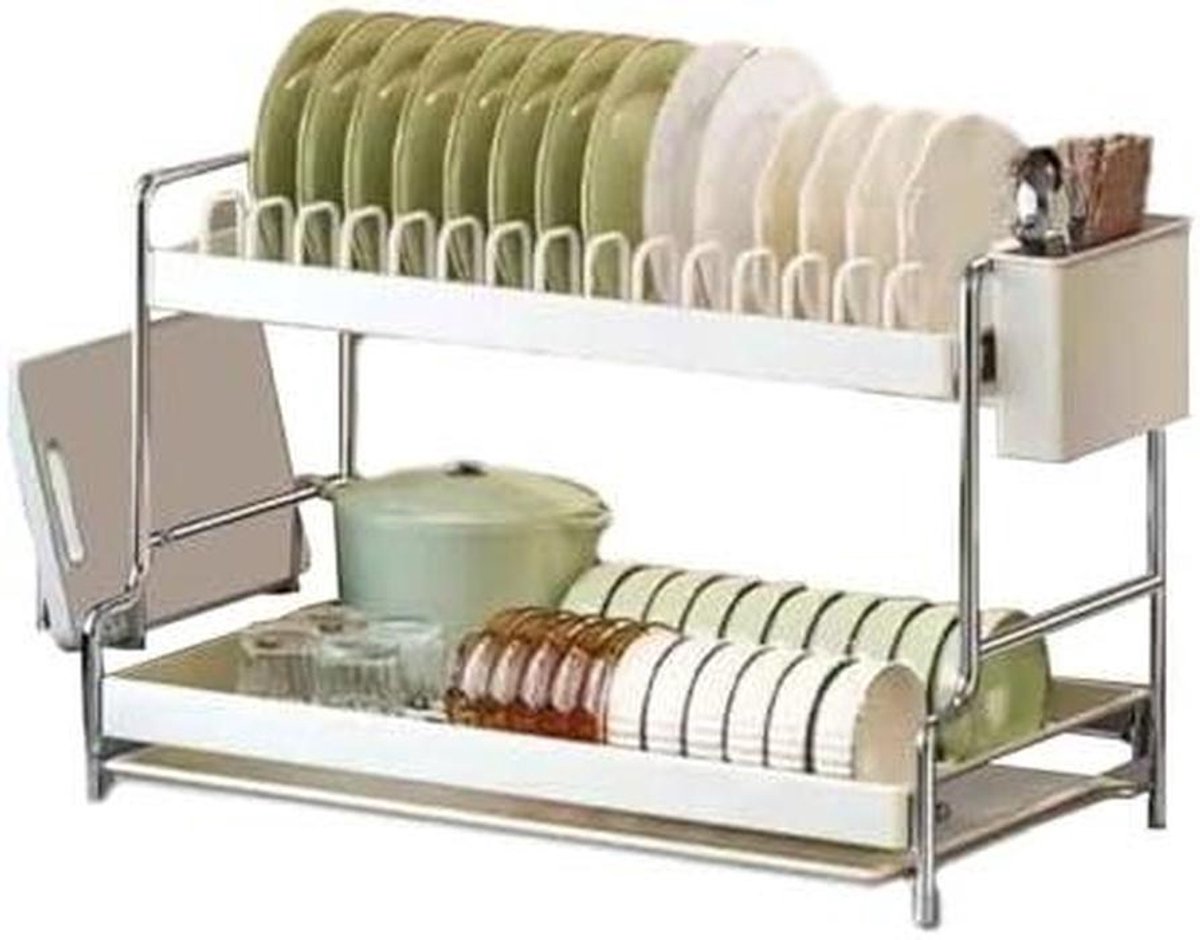 Afwasrek Keuken - Drogrek Vaat - Keuken Organiseren - Ruimtebesparend Boven Gootsteen - Veelzijdige Maten - Zwart