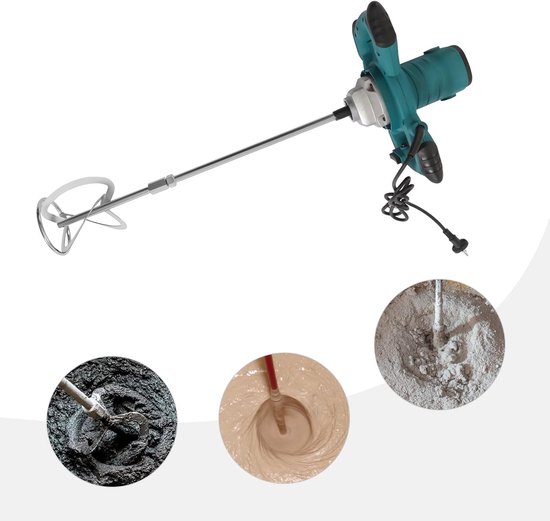 Professional Stirrer 2100W Hand Mixer Concrete Mixer 6 Speed Adjustable Concrete Mixer for Paint, Plastering, Screed, Liner, Gypsum, Stirrer Carrot, Concrete Mixer — afbeelding 3