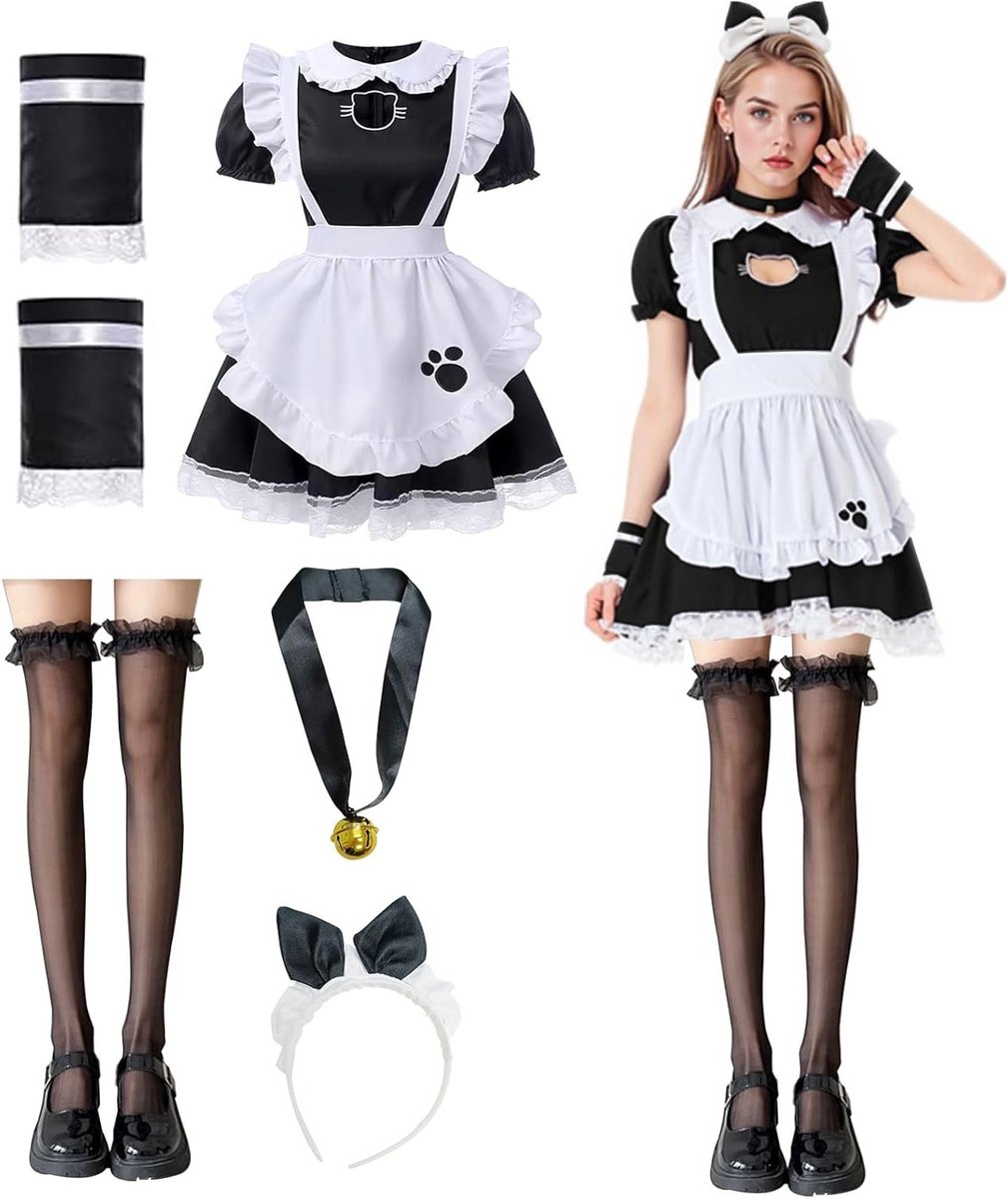 Verleidelijke Franse Dienstmeisjes Jurk voor Anime Cosplay, Perfect voor Halloween en Feestjes