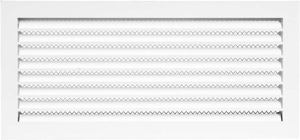 Ventilatierooster - Metalen rooster - Luchttoevoer regelen - Weerbestendig buiten - 560x260 mm - Wit