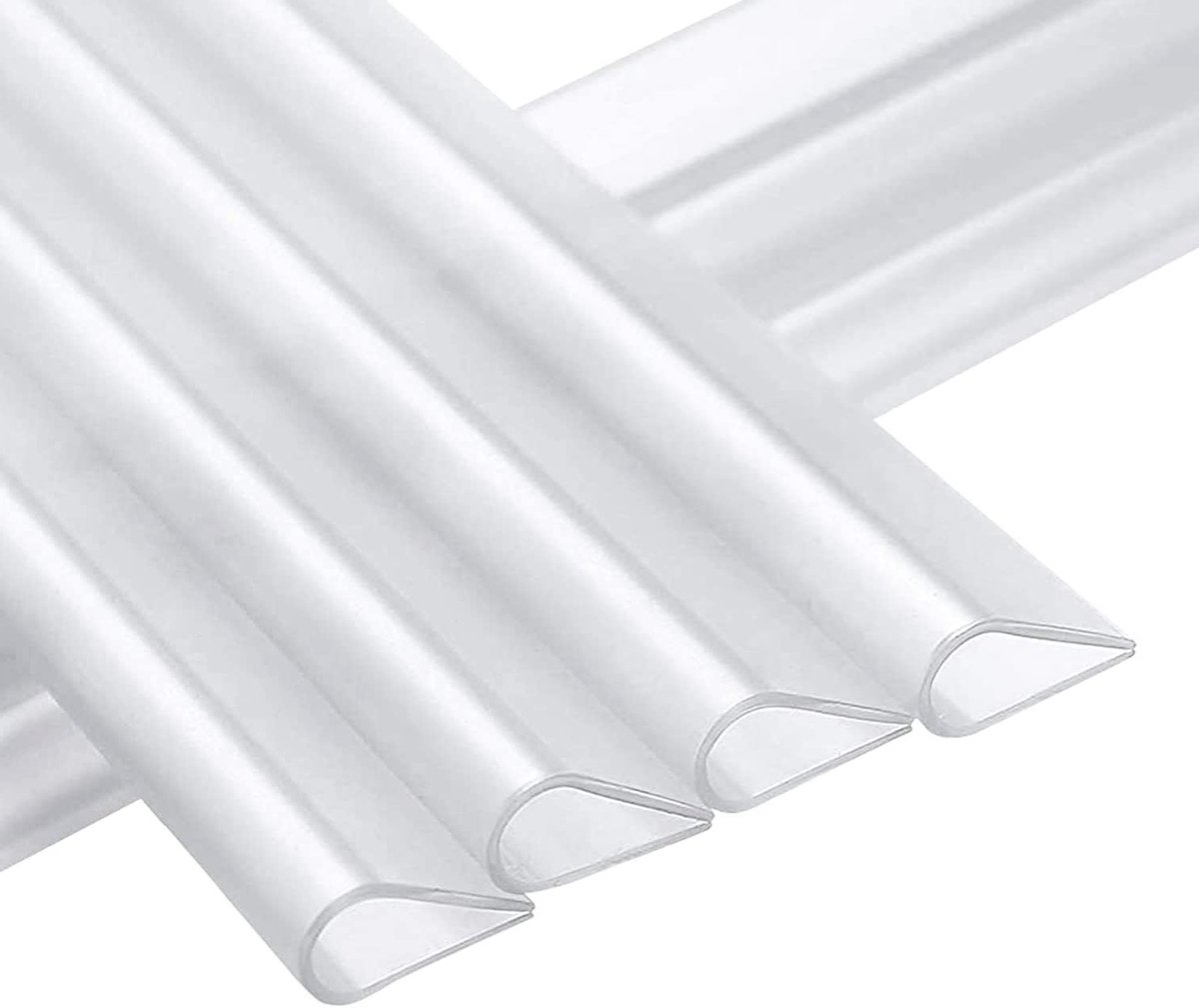 Klemmen voor Dubbele Stangen Gordijnen, 50 Stuks Transparante PVC Klemmen voor Privacy Str