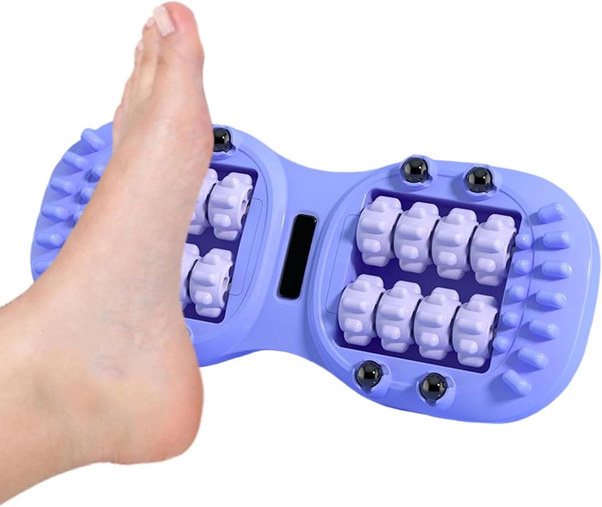 Voetmassager Roller - Spierherstel Tool - Ontspanning Bevorderen - Dubbele Rij Rollen - 34 x 15 cm - Zwart