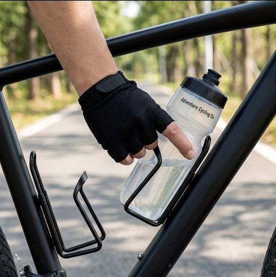 Zwarte bidonhouders fiets unisex lichtgewicht metalen bidon houder set 2 stuks geschikt voor racefiets mountainbike stadsfiets waterfles houder — afbeelding 3