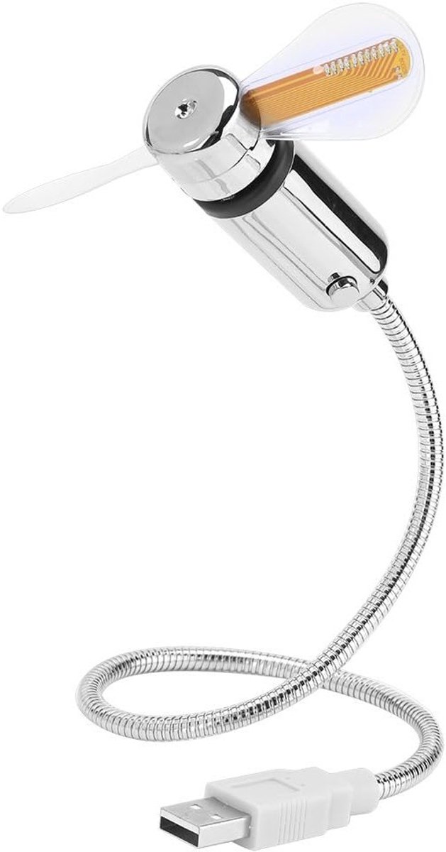 Programmeerbare USB LED RGB Ventilator, Mini Flexibele Ventilator met Zachte Bladen, Ideaal voor PC en Laptop Gebruik