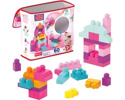 MEGA BLOKS Sac Medium Rose 60 Blocs