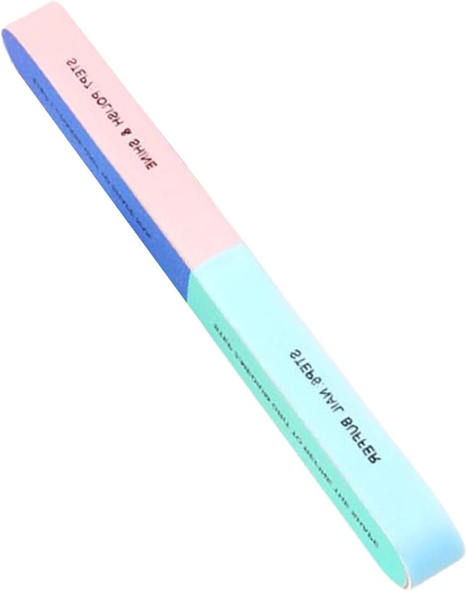 Nagelbufferblok - Polijstblok - Nagelverzorging - 7-weg stappenplan - 14 cm - Multicolor