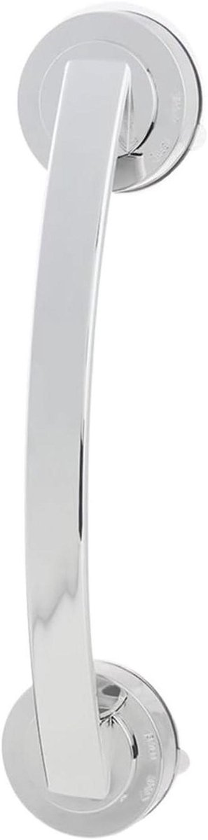 Douchedeurklink - Veiligheidshandgreep - Veilig Douchen - Zuignap Bevestiging - 295 x 65 mm - Zilver