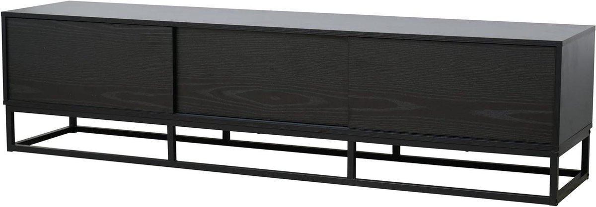 TV meubel - Dressoir media - Woonkamer organiseren - Robuuste constructie - L180 cm - Zwart