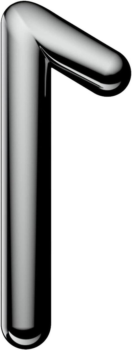 Deurnummer - Huisnummer - Huis Markeren - Zelfklevend - 89 cm - Chroom