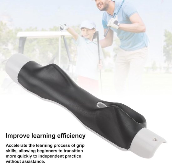 Club Handgreep Corrector - Grip Trainer - Golf Techniek Verbeteren - Versnelt Leerproces - 19 cm - Zwart van Club — afbeelding 2