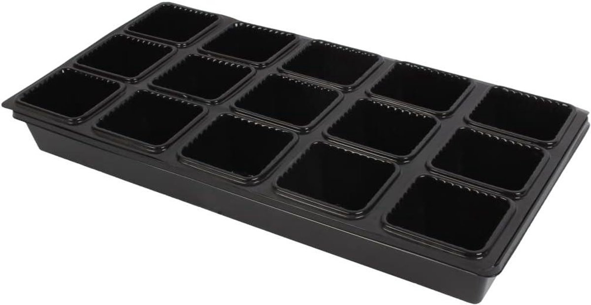 Zaaitray - Plantenbakjes - Planten Kweken - Met Potten - 15 Stuks - Beige