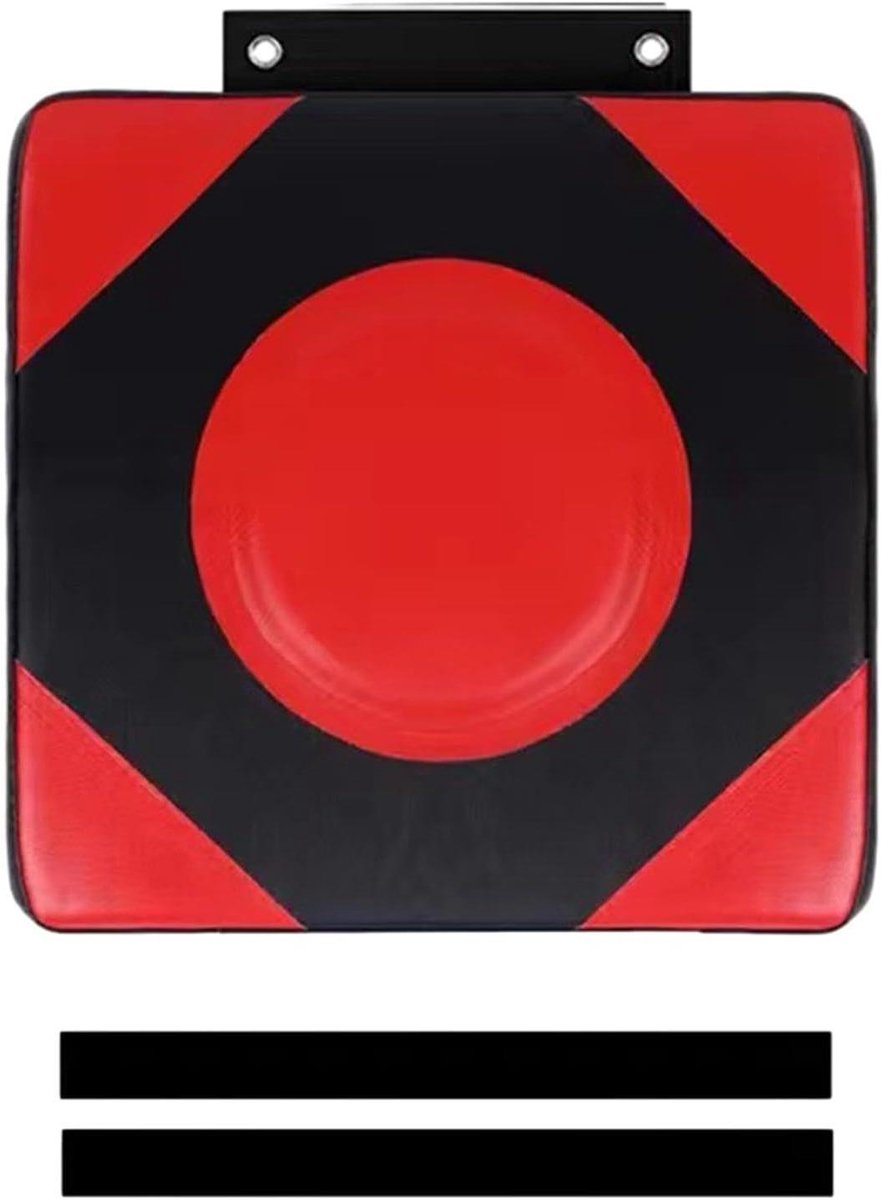Wand Boksapparaat - Fitness Pad - Cardio Workout - Stabiel en Stil - 30x30x10 cm - Rood