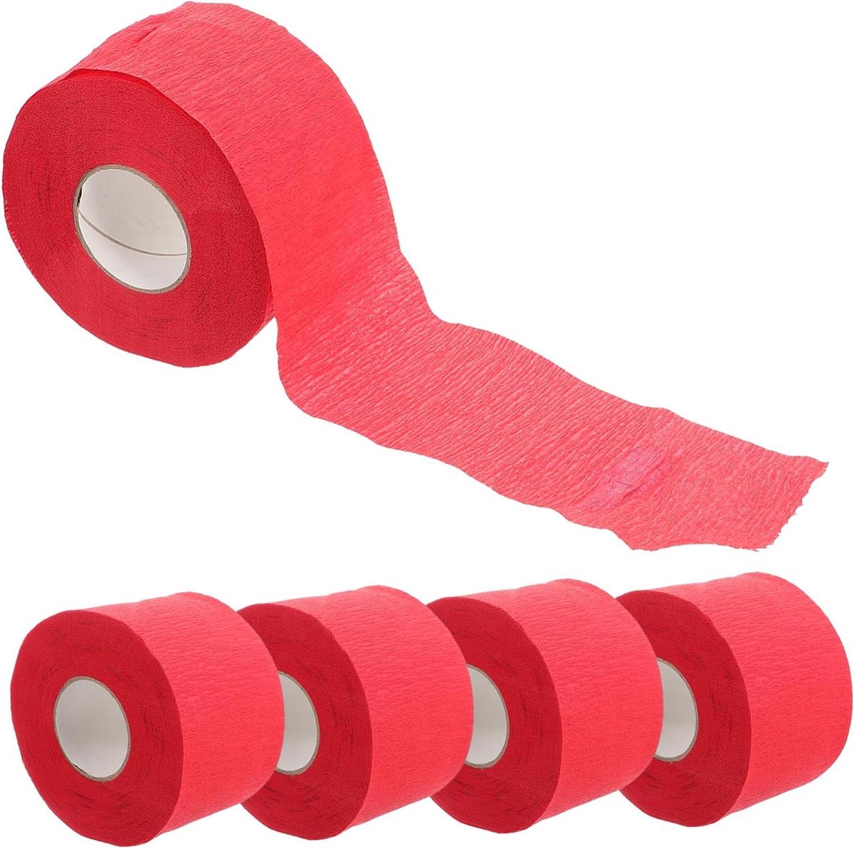 Nekstrips Kappers - Papieren Wikkels - Haarstyling Beschermen - Zacht Flexibel Materiaal - 5 Rollen - Rood