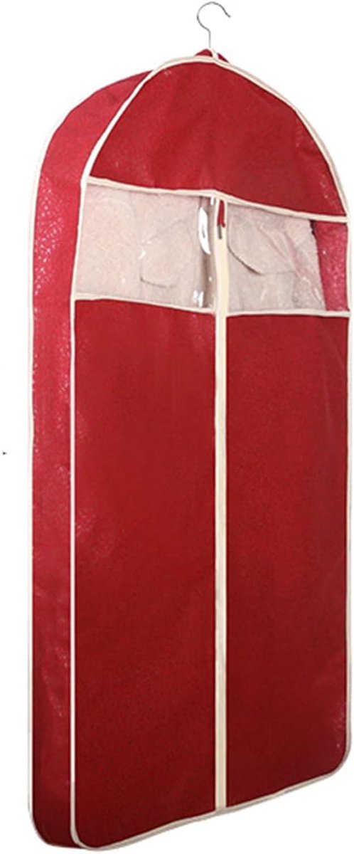 Kledinghoezen Set - Opberghoezen Ademend - Kleding Beschermen - Met Inzetstuk - 3 Stuks - Wijnrood