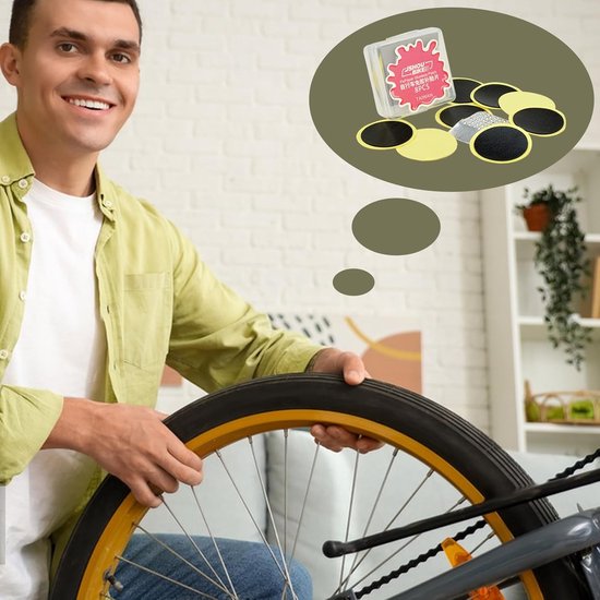Fietsband Reparatie - Lekke Banden - Snel Herstellen - Lijmvrije Pleisters - 8 Stuks - Zwart — afbeelding 2