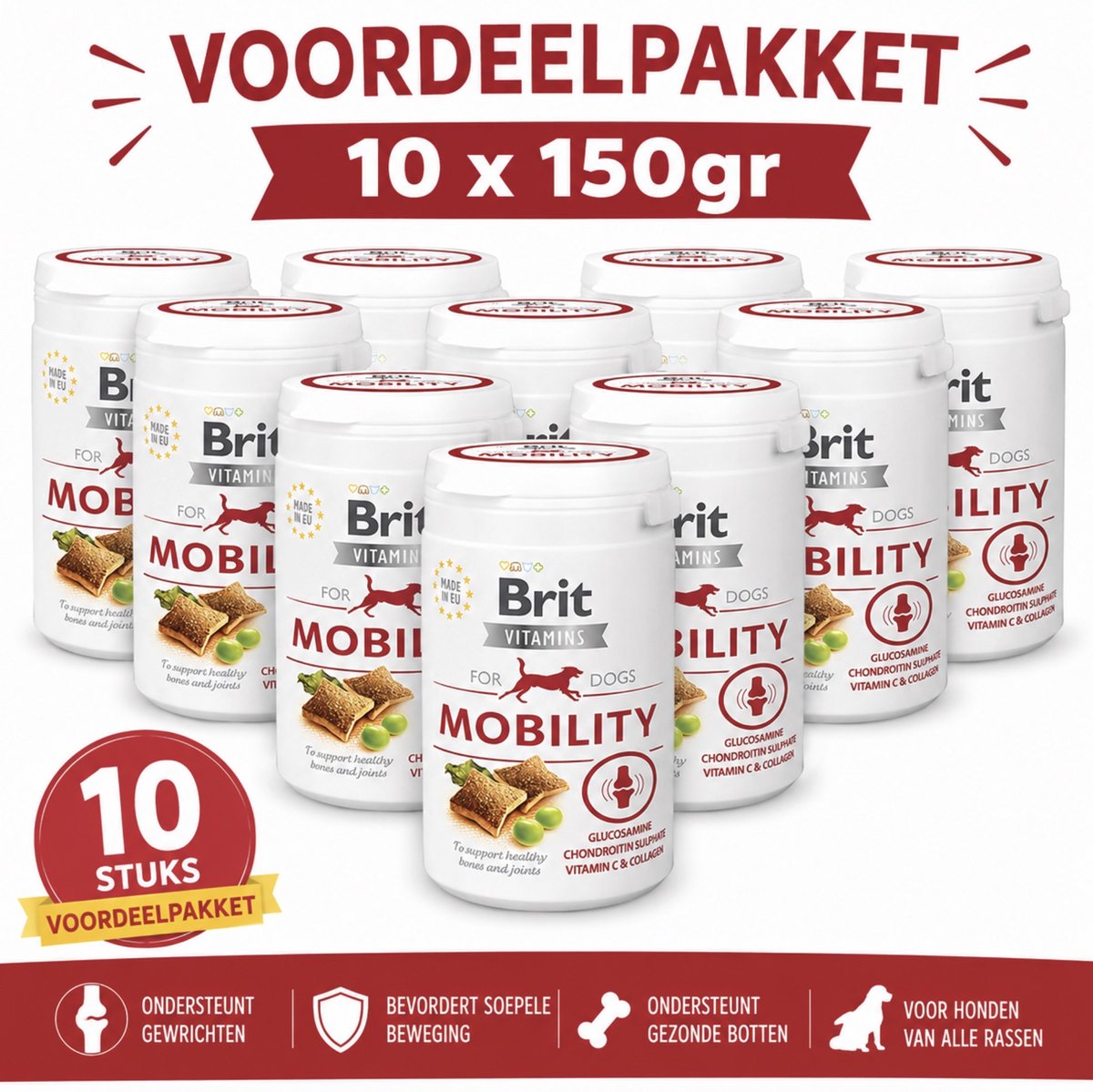 Brit Vitamins Mobility - 10 x 150 g