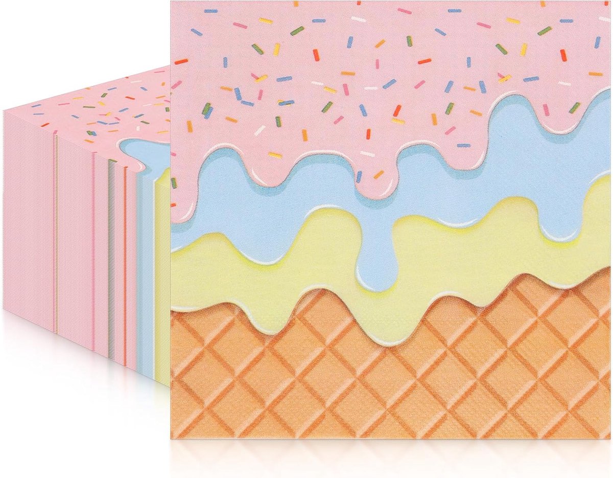 Servetten Papieren - Servetten - Tafel Servetten - Papier - Papieren Wegwerp Servetjes - Feestservetten - Voorjaar Servetten - Lunch/Diner Tafel Decoratie - 2 Laags - 33 x 33 cm - 20 Stuks - van Imperatoris