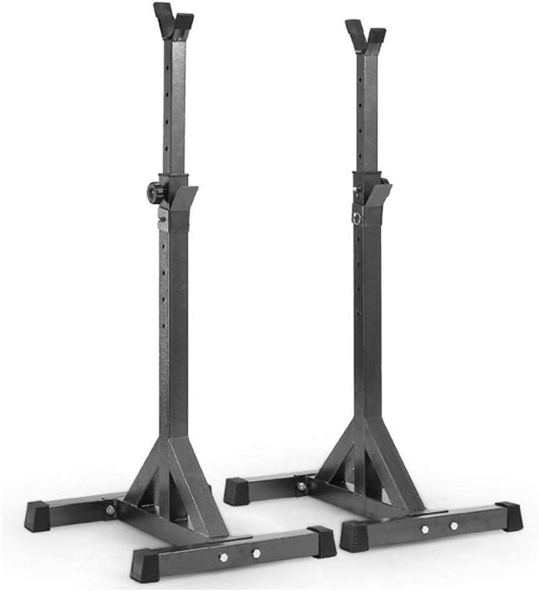 Gewichtsbank Split Squat Rack - Fitness Bank Verstelbaar - Kracht Training - Verstelbare Hoogte Breedte - 200 kg - Zwart