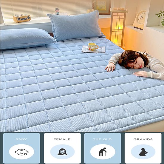 Japanse Mat - Futonmatras Vloer - Comfortabel Slapen - Zachte Katoen Stof - 180x200 cm - Bruin — afbeelding 2