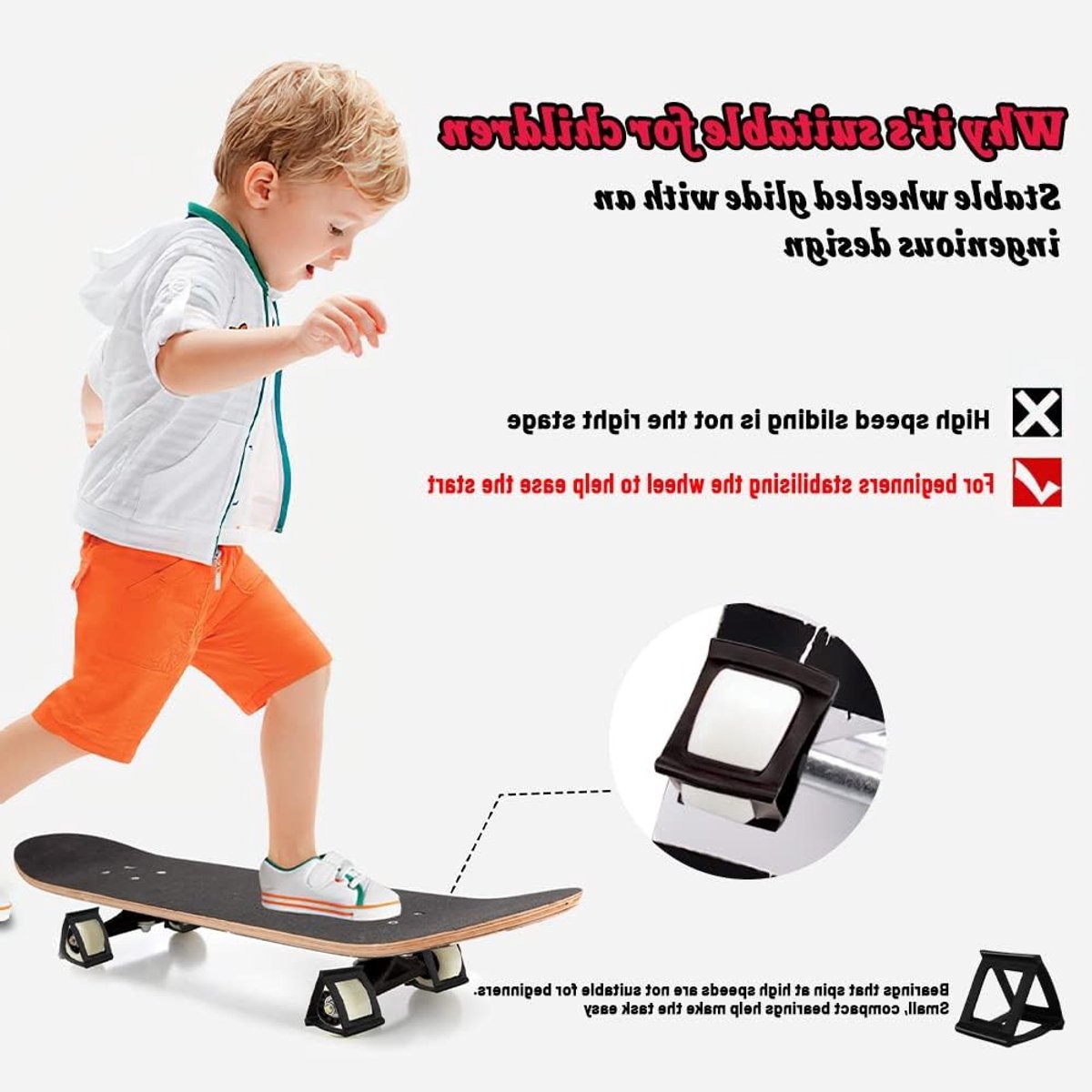 4-delige Rubber Trick Roller Trainer Set voor Longboard Onmisbare Skate Accessoires en Cadeaus voor Beginners