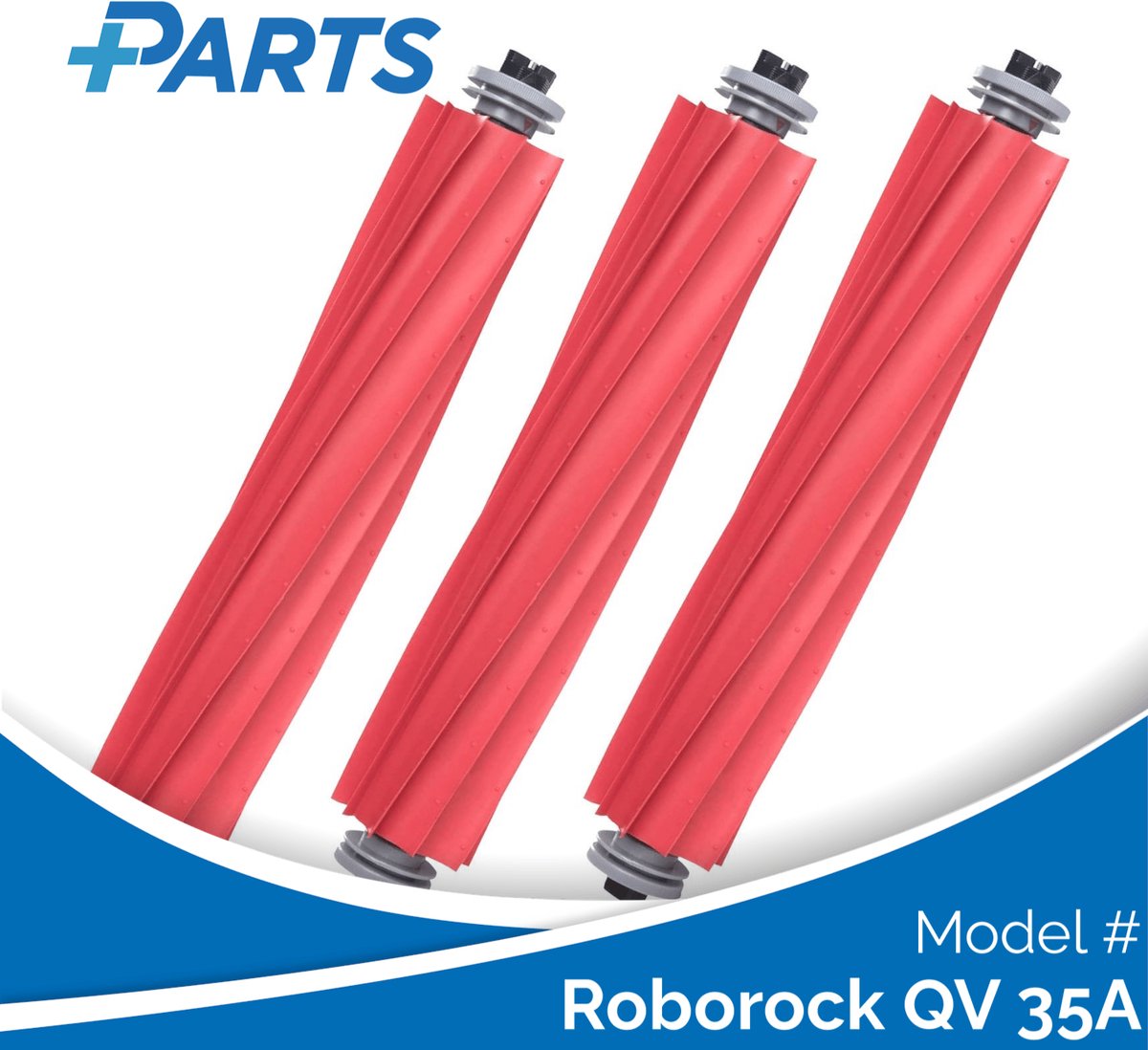 Roborock QV 35A Borstels (3 Stuks, Plus.Parts® alternatief voor 8.02.0079)