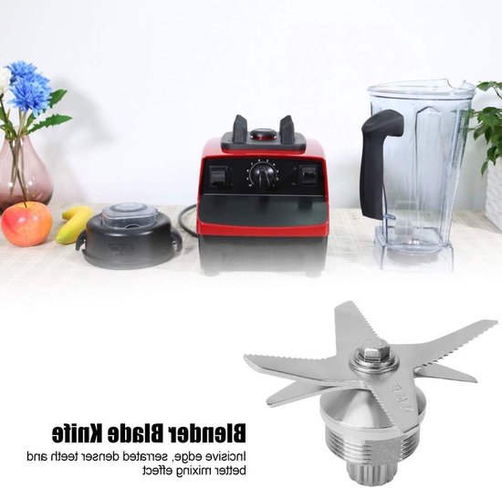 Roestvrijstalen Mengmes voor Voedselprocessor en Blender - Vervangaccessoires voor 32 Oz, 48 Oz en 64 Oz Modellen, Perfect voor Smoothies en Soepen — afbeelding 2