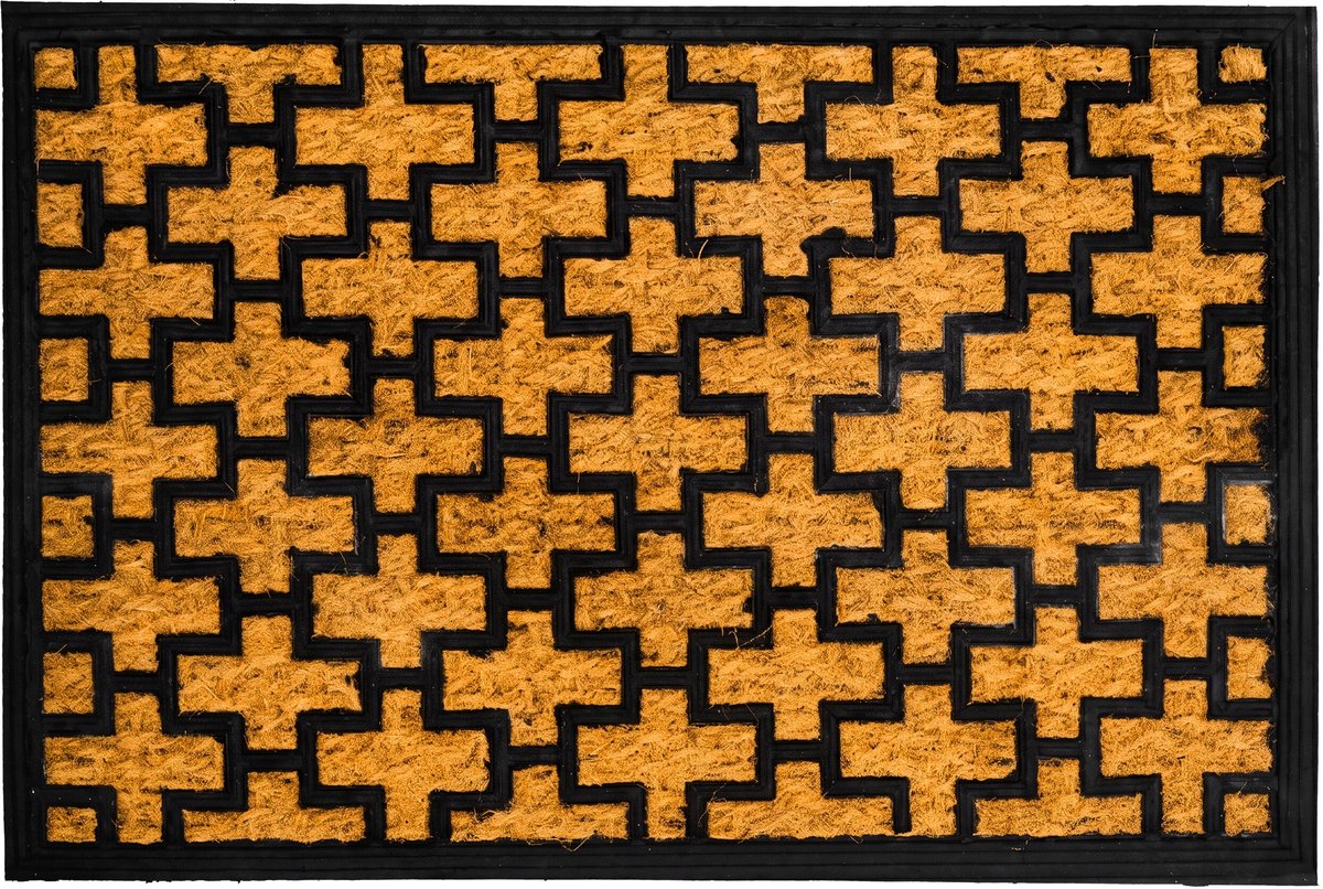 Deurmat kokos - raster - 60x40 cm - antislip