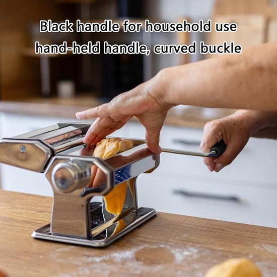 Pastamachine Handvat - Deegroller Hendel - Zelf Pasta Maken - Ergonomische Grip - 8 cm - Zilverkleurig van Pastamachine — afbeelding 3