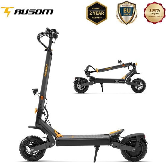 Ausom L1 Elektrische Step 10″ Tubeless Banden, 20 km/u, 70 km Actieradius, Schijfremmen, Swingarm Vering, NFC Slot