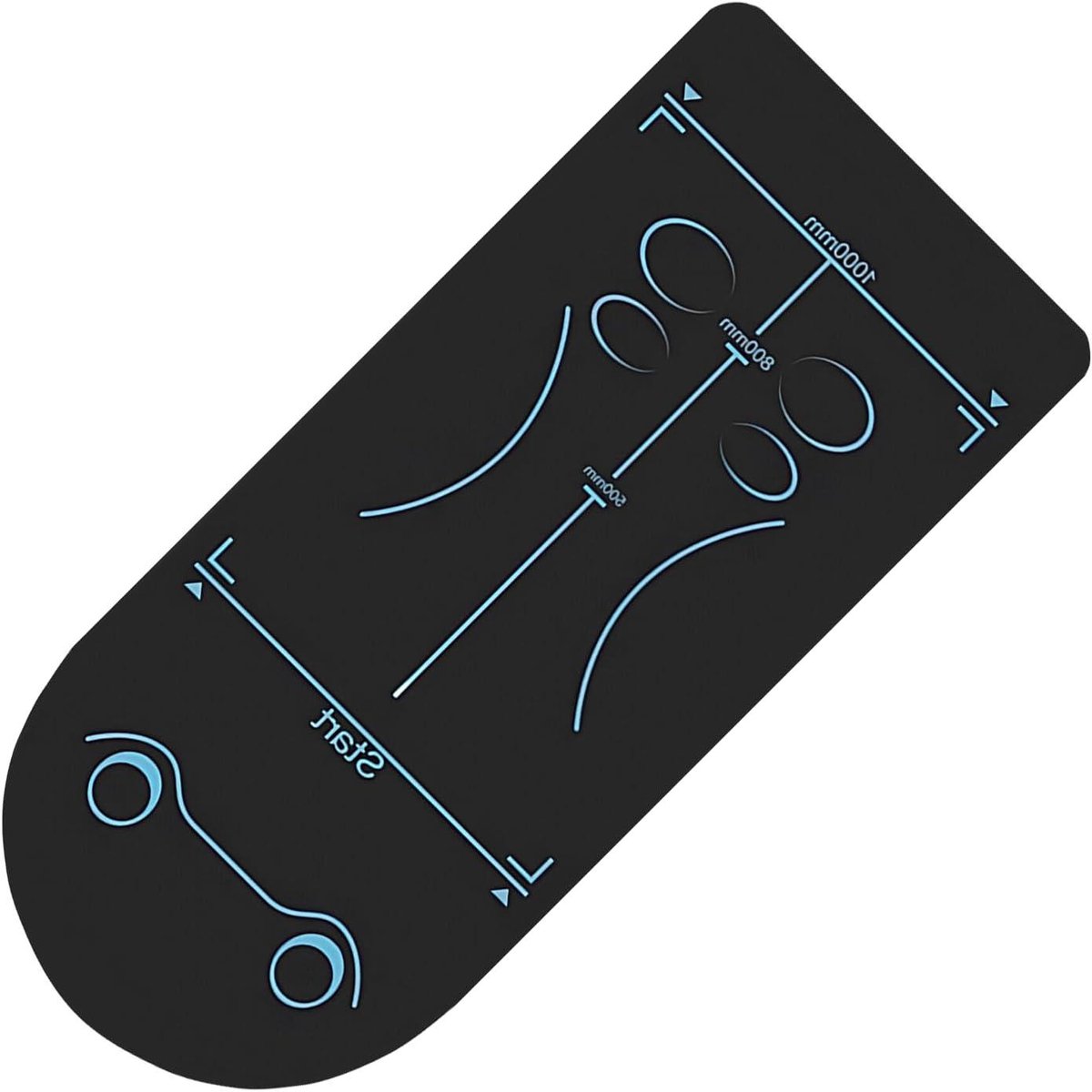 Ab Roller Mat - Fitness Pad Kniebeschermer - Thuis Oefenen - Antislip Stabiliteit - 150x60 cm - Zwart