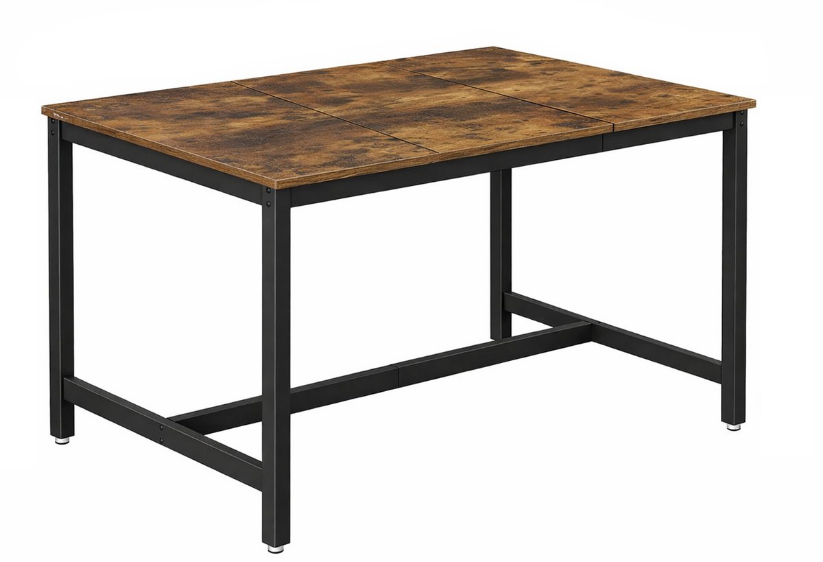 Hoppa! Vintage Eettafel | Bruin | Metaal | 120 x 68 x 75 cm (B x D x H)