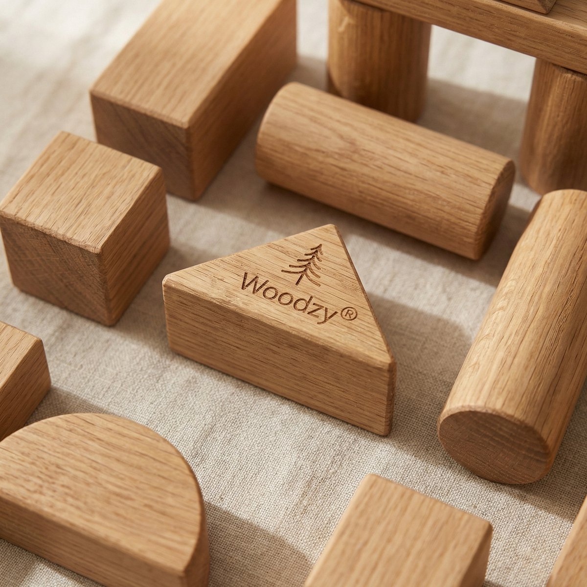 Woodzy Houten Blokkenset 60 Delig – FSC® Gecertificeerd – Montessori Speelgoed – Educatief Speelgoed 3+ Jaar – Naturel Hout – Grote Bouwset – Cadeau Kinderen — afbeelding 7