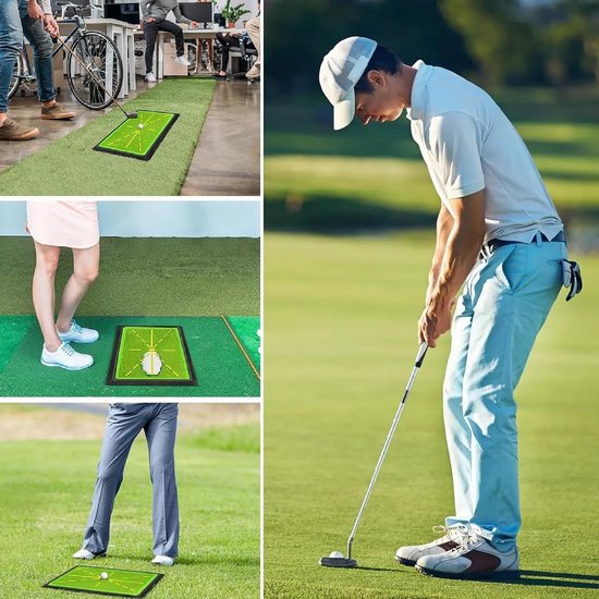 Golf Swing Mat met Antislip Rubber Basis - Draagbare Golf Oefenmat voor Binnen en Buiten, Ideaal voor Beginners en Gevorderden, 30x40cm van GOLF — afbeelding 5