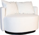 Fauteuil causeuse teddy fauteuil pivotant blanc
