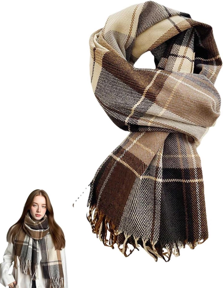 Winterse Unisex Sjaal voor Dames - Zacht en Comfortabel, 195 cm x 60 cm, Ideaal voor Koud Weer en Mode