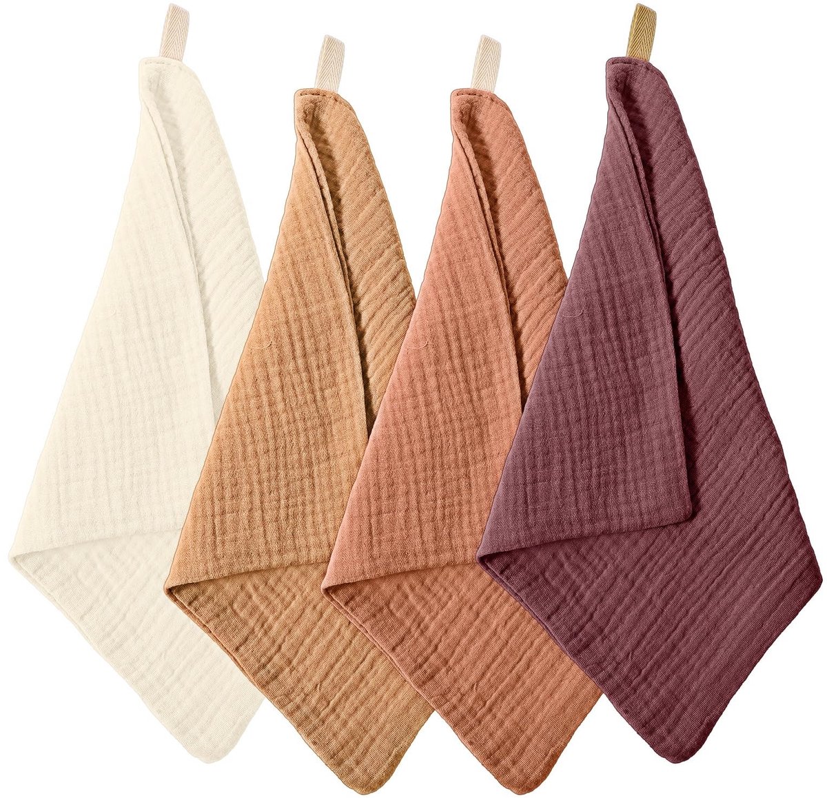 Winkel1 - Gezichtsdoekjes - Makeup Remover - Zacht en absorberend - Koffiekleur - Herbruikbaar - Geschikt voor dagelijks gebruik - 4 stuks